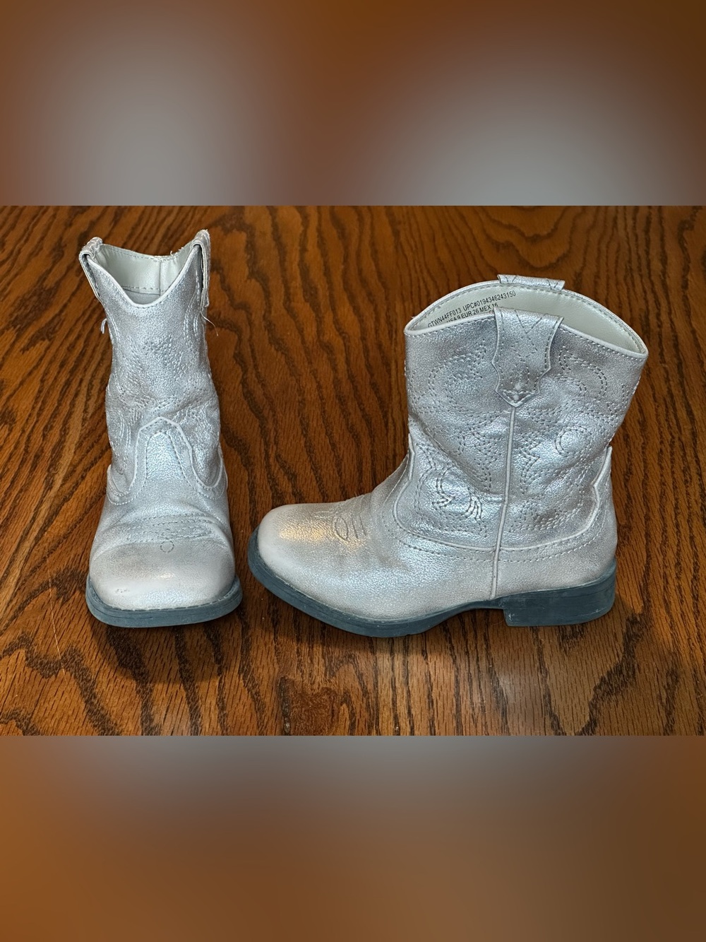 wonder nation Silver Kids Western Boots
